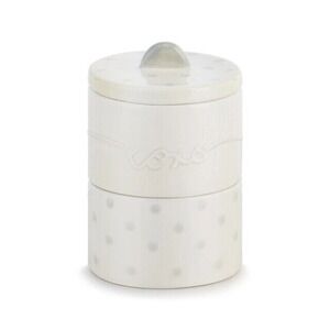 Demdaco Sweet‎ Baby Ceramic Gray First Tooth & Curl Keepsake Gift Set New